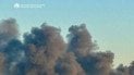 Пожар на месте удара в Днепре