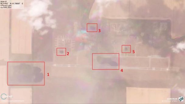 Супутникові знімки аеродрому в Морозовську після атаки 22 липня / Фото: Planet Labs