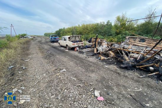Відео, від якого холоне кров: СБУ показала місце розстрілу цивільної колони на Харківщині