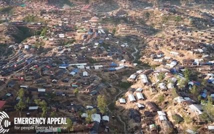 Кризис рохинджа: дрон заснял лагерь беженцев в Бангладеш