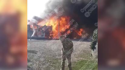 В Краснодарском крае горит база "Молькино"