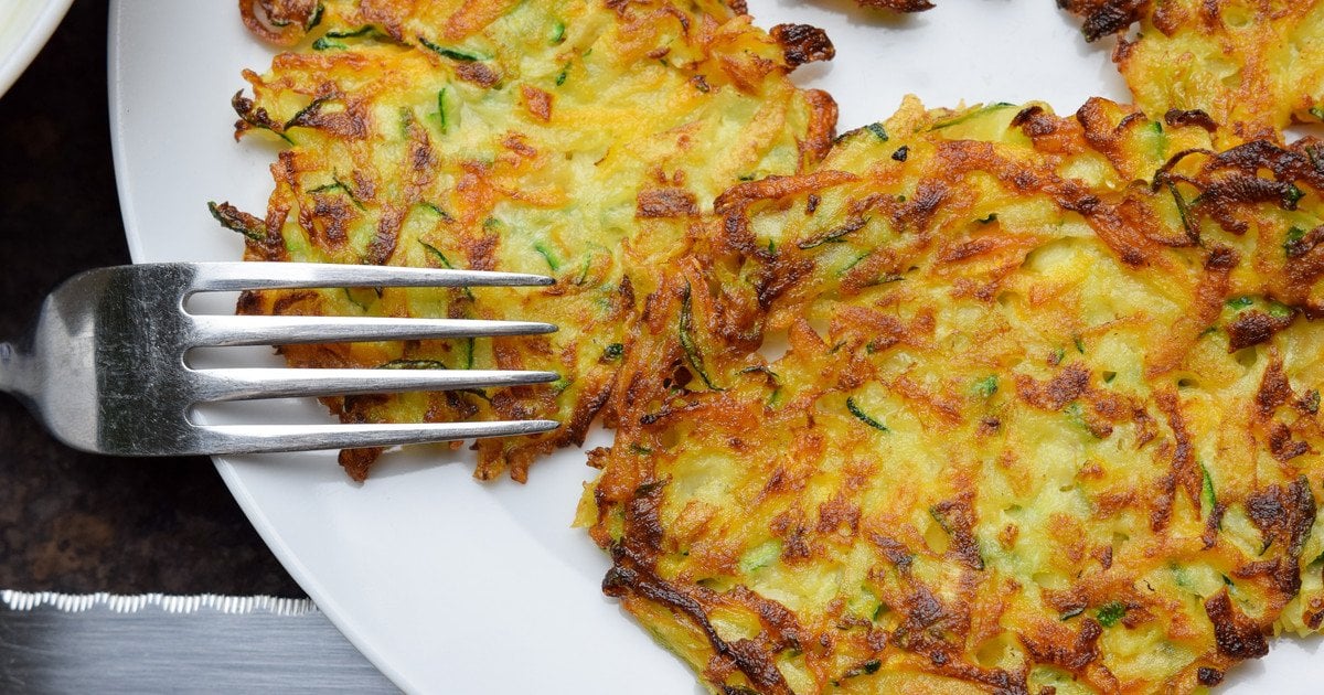 Деруны из кабачков и картофеля