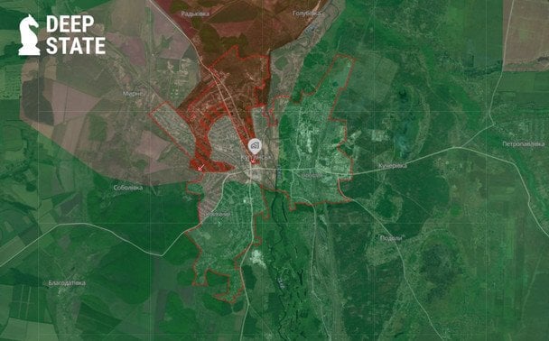 Kupiansk on the map