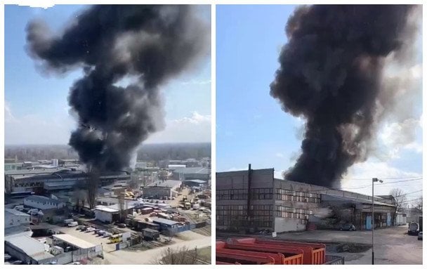 У Києві спалахнула сильна пожежа: стовп чорного диму видно з різних районів