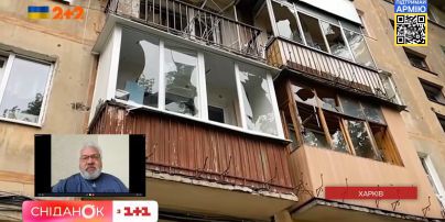 Наслідки артобстрілу Харкова – волонтер Юрій Сапронов