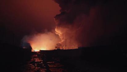 На Харківщині загасили масштабну пожежу після удару РФ