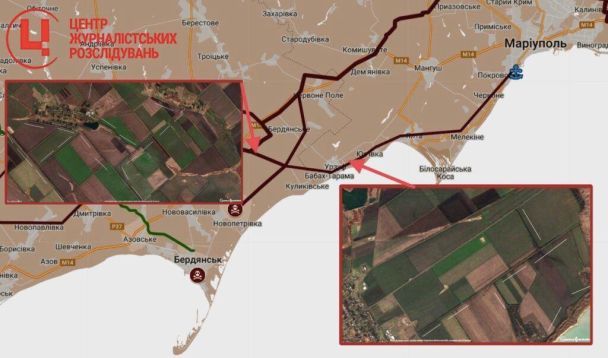 Как может пролегать новая железная дорога из Ростова в Крым через ТОТ юга Украины. ФОТО: investigator.org.ua
