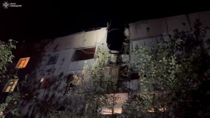 Последствия атаки на Киевщину сняли на видео