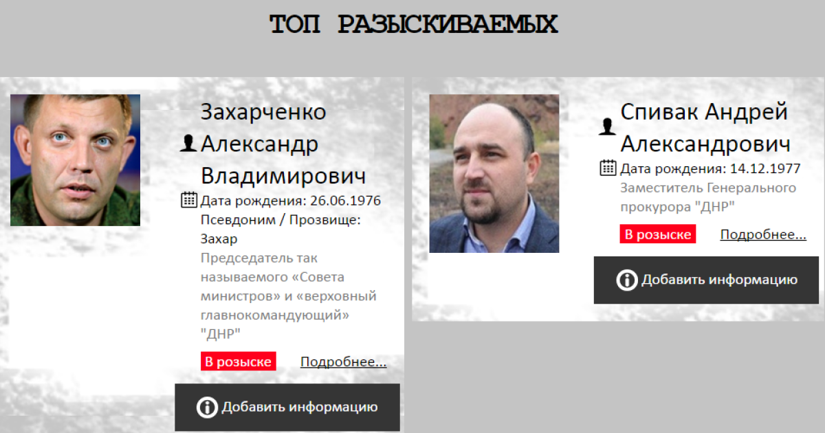 Полиция запустила сайт с данными о всех "чиновниках" "ДНР"