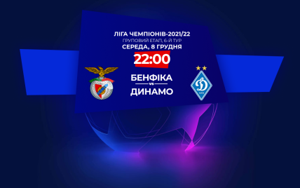 Бенфіка - Динамо - 2:0: онлайн-трансляція та огляд матчу Ліги чемпіонів