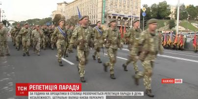У столиці пройшла репетиція військового параду до Дня Незалежності