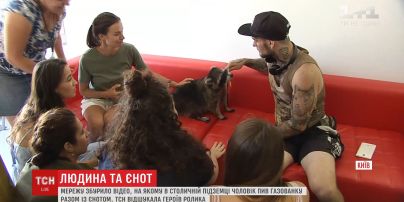 ТСН удалось пообщаться с популярными в Сети енотом и его хозяином
