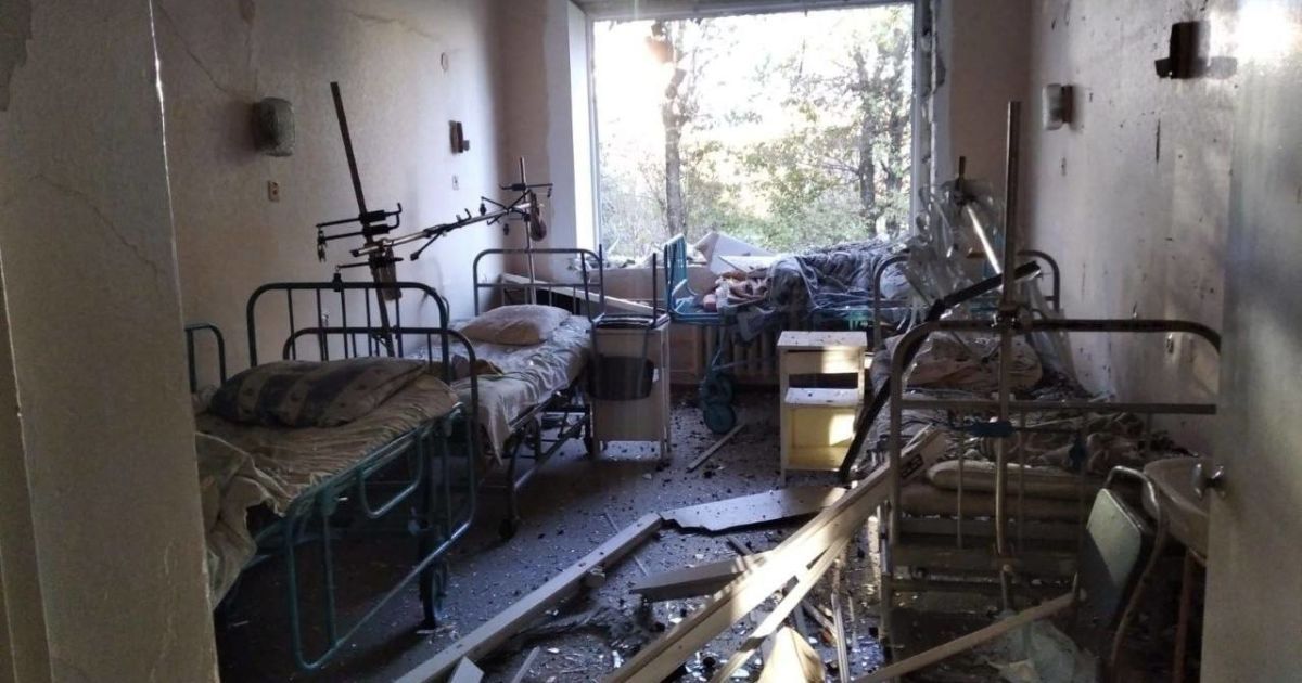 Обстрел больницы в Купянском районе Харьковской области, фото/Харьковская ОВА