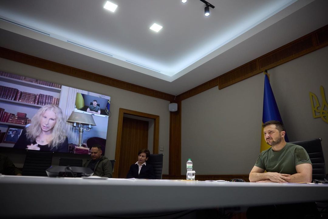 Volodymyr Zelensky held an online meeting with Barbra Streisand / © instagram.com/barbrastreisand