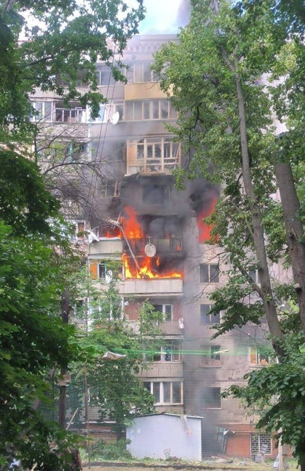 Один из ударов по Краматорску / © Сайт Краматорского горсовета