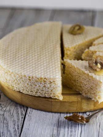 Вафельный торт с заварным кремом
