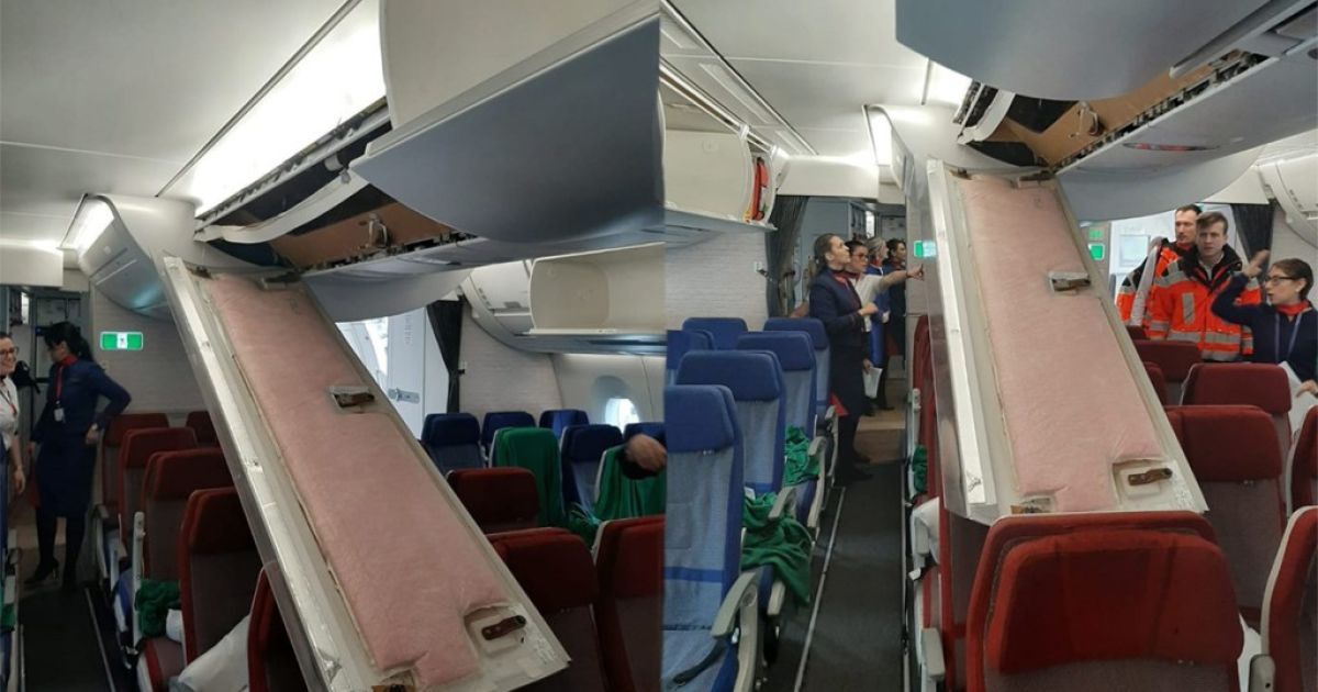 У літаку бразильської авіакомпанії багажна полиця впала просто на пасажирів