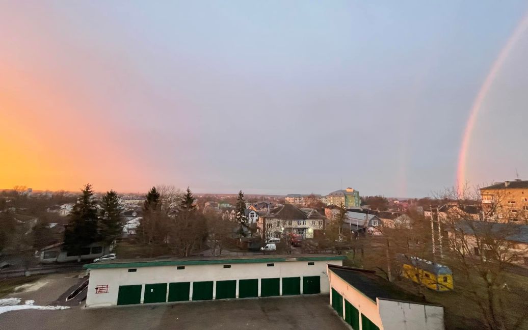 Двойная радуга в Тисменице, фото/Богдан Досюк, Facebook / © 