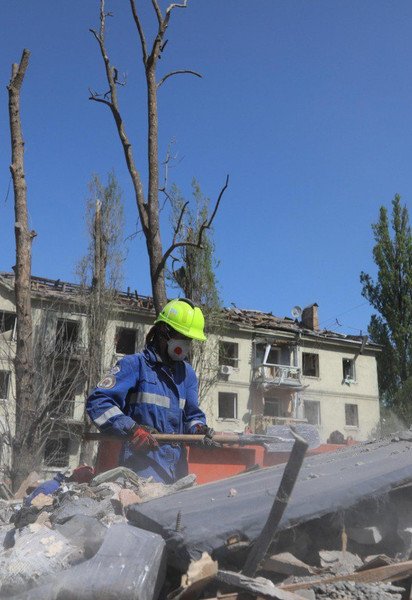 Разрушение в Киеве после атаки в ночь на 24 апреля