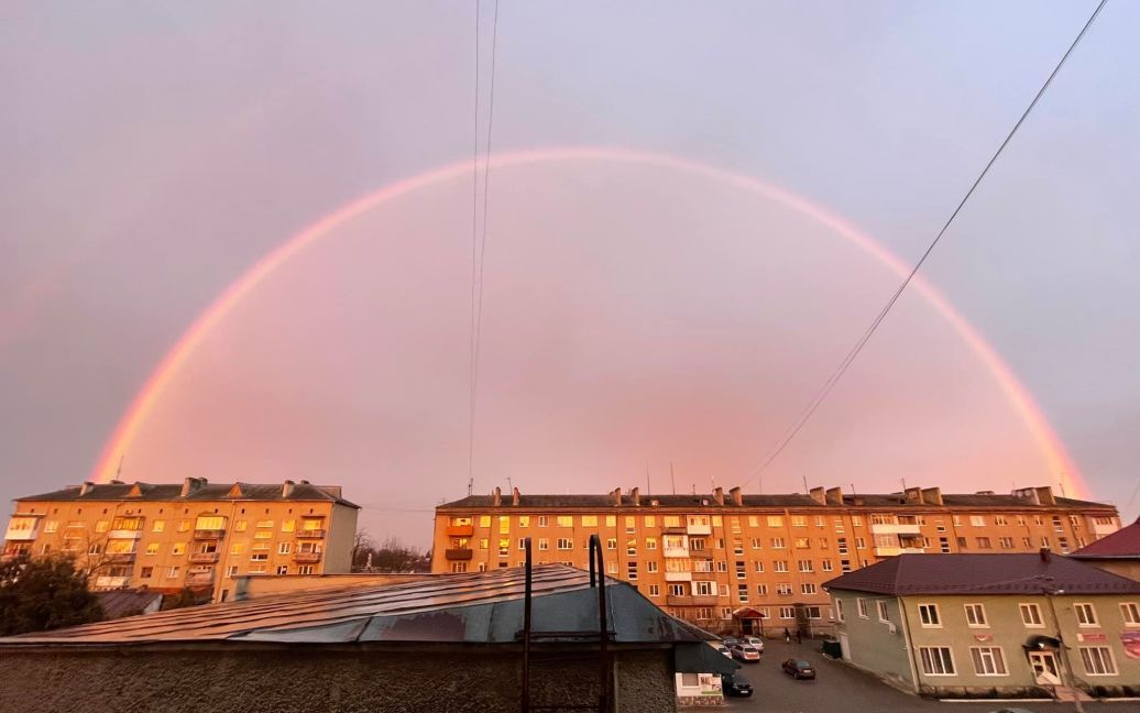 Двойная радуга в Тисменице, фото/Богдан Досюк, Facebook / © 