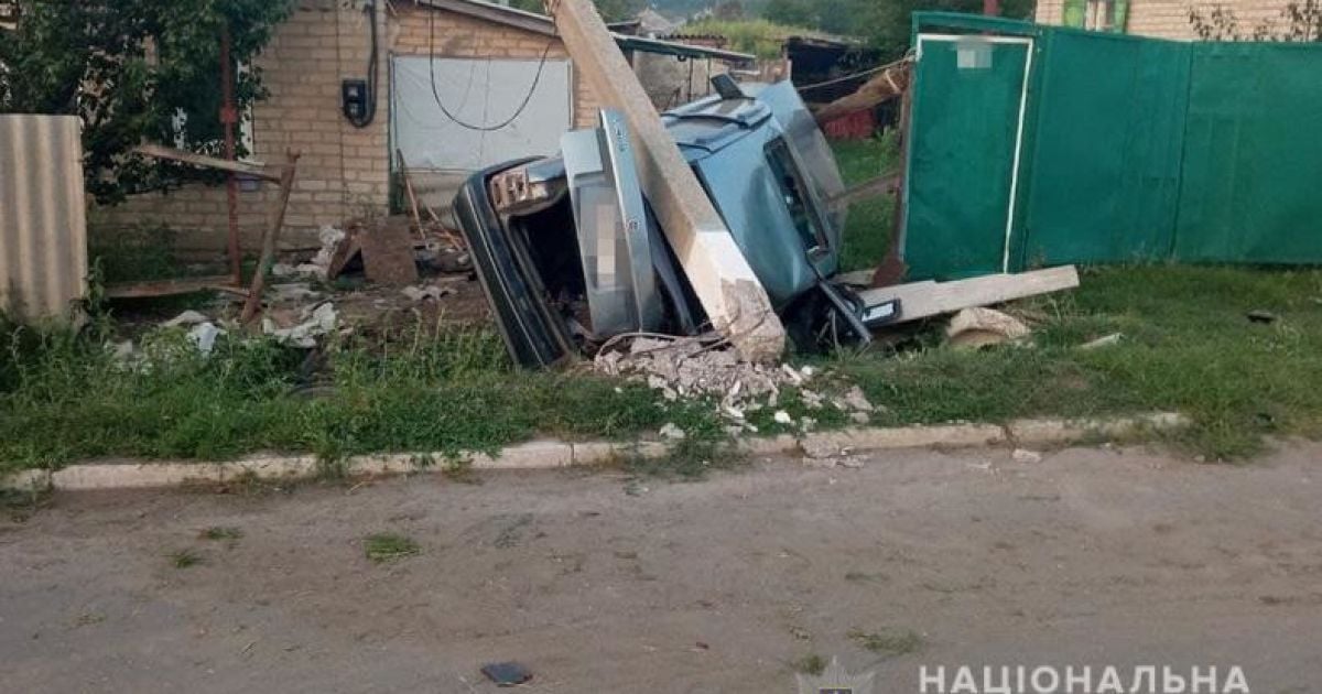 ДТП у Луганській області: водій влетів в електроопору та залишив без світла сотню будинків (фото)