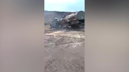 ВСУ обстреляли базу оккупантов: видео последствий