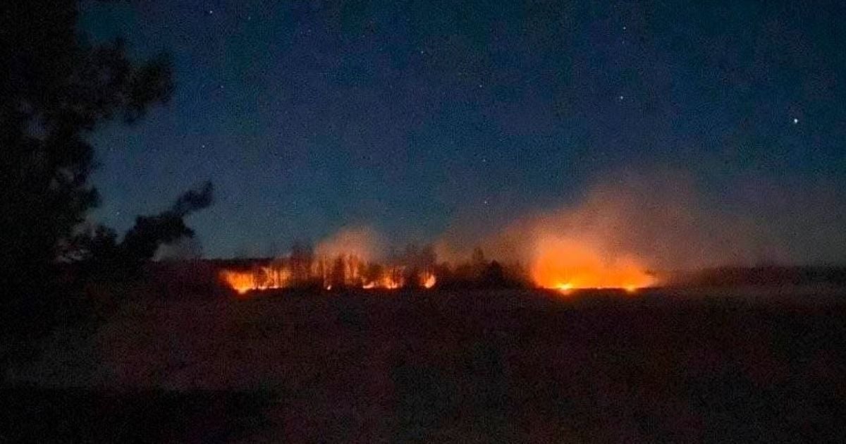 На території Білорусі упав підбитий над Україною російський військовий літак - очевидці