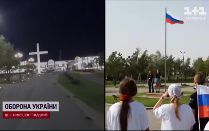 "Путін - наш цар і бог": як "набожні" росіяни пограбували церкву та спиляли хрест в окупованому Мелітополі