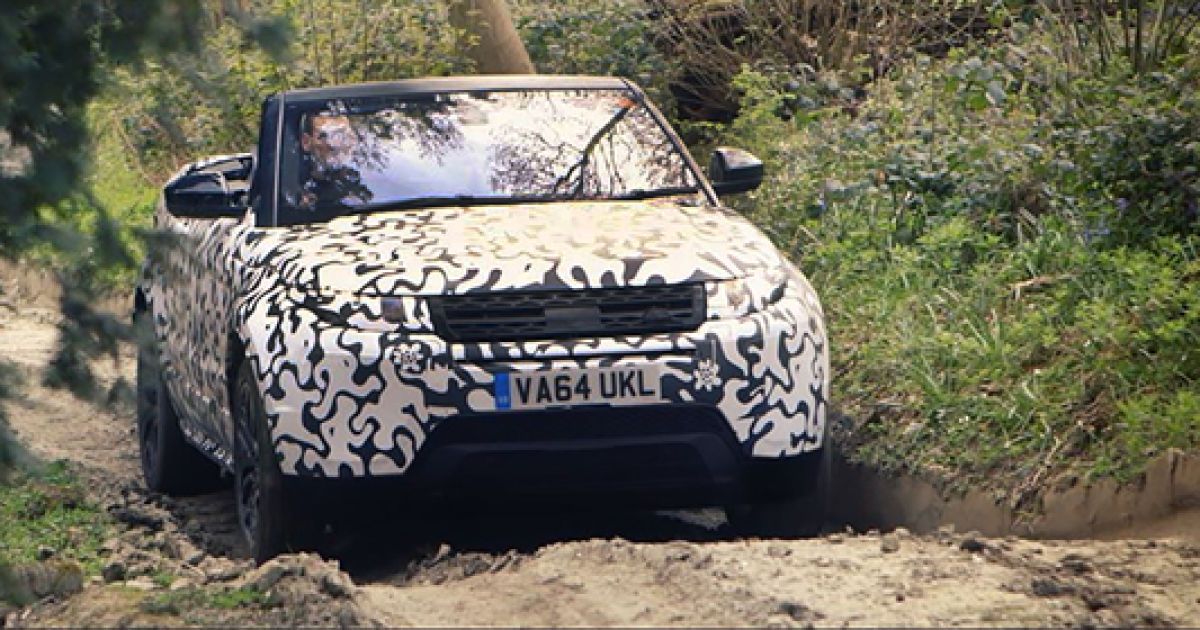 Кабриолет Range Rover Evoque проходит внедорожные испытания (видео)