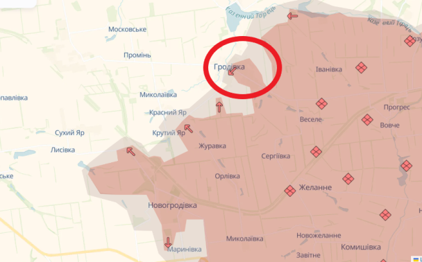 Продвижение РФ в Донбассе. Карта DeepState.