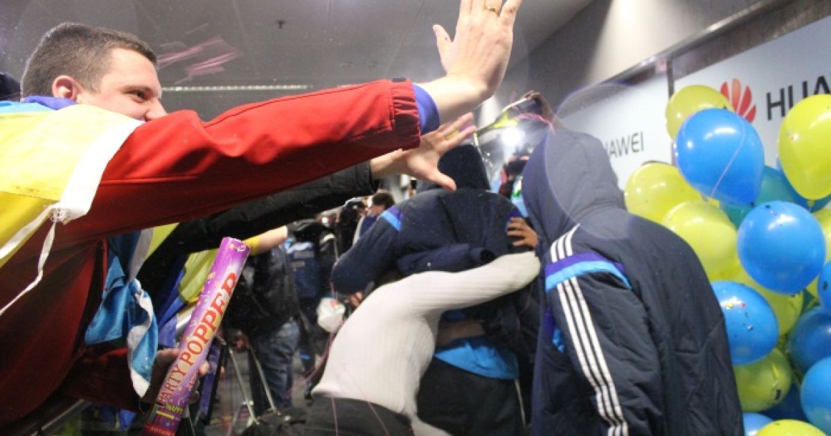 Встреча сборной Украины после выхода на Евро-2016 / © Проспорт