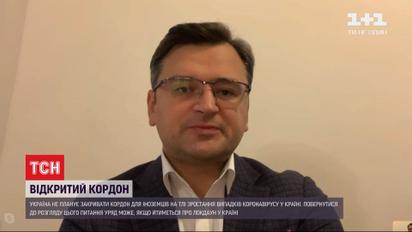 Дмитрий Кулеба: Украина не будет закрывать границу для иностранцев из-за коронавируса