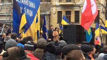 Митинг Саакашвили / © Украинская правда/Роман Кравец