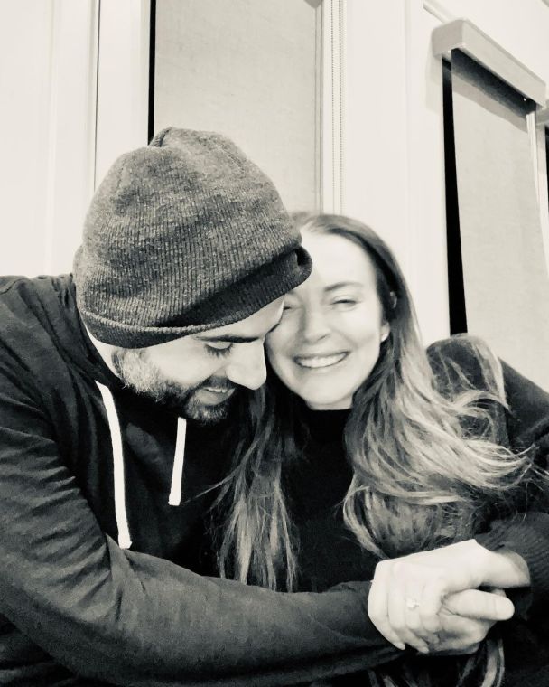 Линдси Лохан с мужем / © instagram.com/lindsaylohan