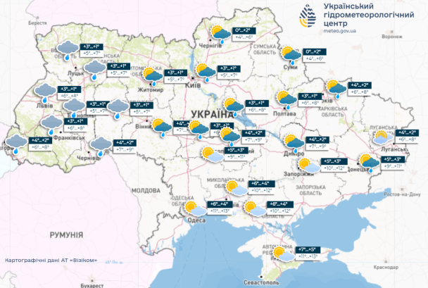 Погода 9 січня