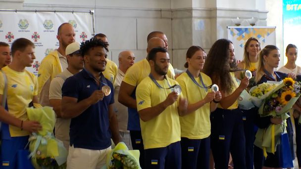 В Киеве встретили олимпийскую сборную Украины
