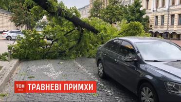 Избитое стекло и смятый металл: сильные порывы ветра натворили беды в столице