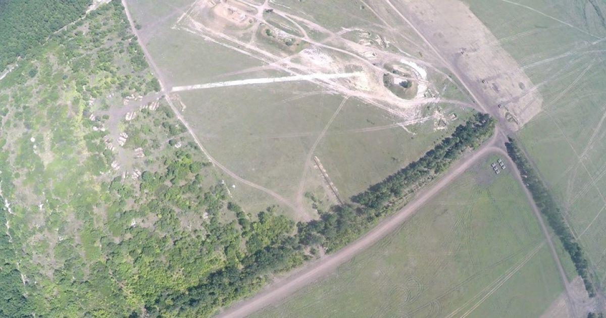 Беспилотник снял танковый полигон боевиков возле Енакиево / © Facebook/Юрий Касьянов