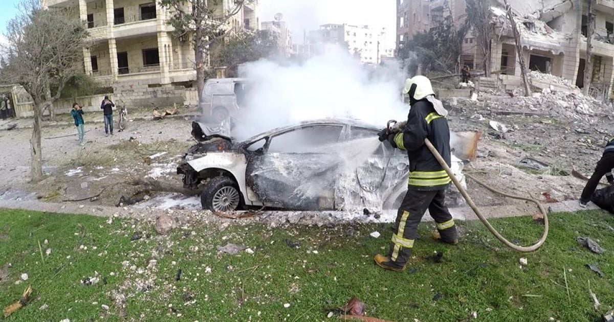 Появились фото и видео с места двойного теракта в Сирии, из-за которого погибли и ранены сто человек