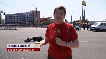 Збиття ракети в центрі Києва: пряме ввімкнення з місця падіння