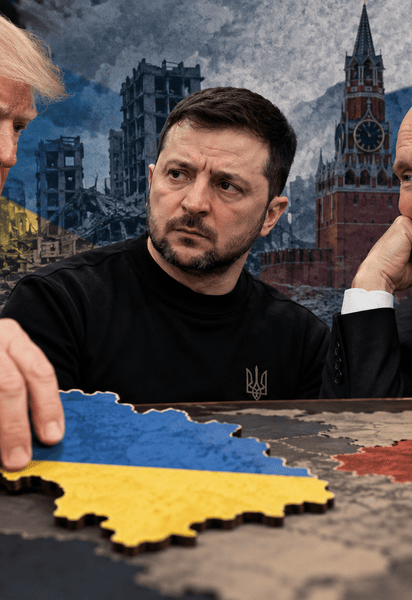 Трамп, Зеленський, Путін