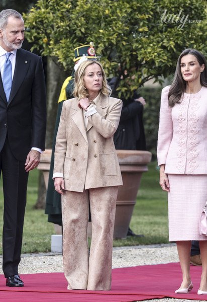 Король Філіп VI, королева Летиція та Джорджа Мелоні / © Getty Images