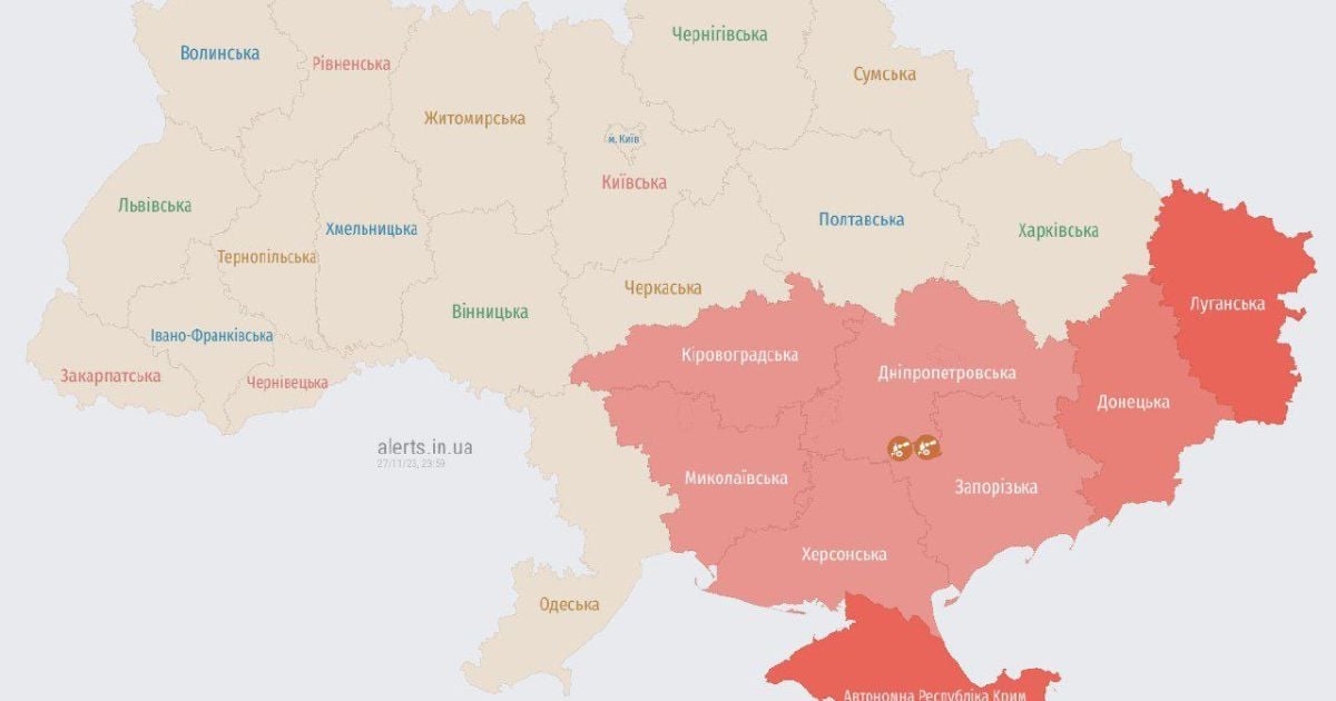 Україною шириться повітряна тривога