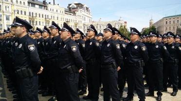 В Киеве приняли присягу патрульные / © twitter.com/PAndrusieczko