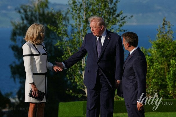 Бріжит та Еммануель Макрони, Дональд Трамп / © Associated Press