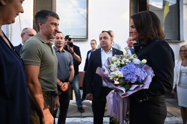 Каталіна Новак на Закарпатті. / © Сайт Закарпатської ОДА