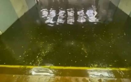 Настоящий водопад: в Киеве затопило станции метро "Берестейская" и "Академгородок"