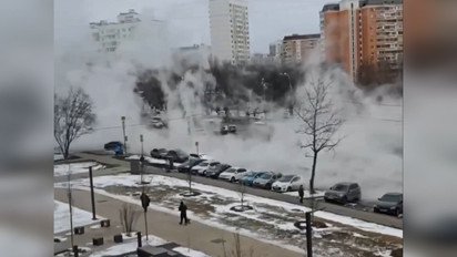В Москве улицу затопило кипятком