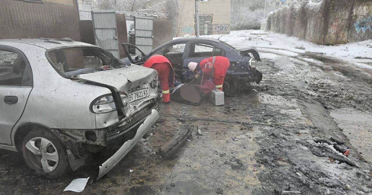 На месте обстрела