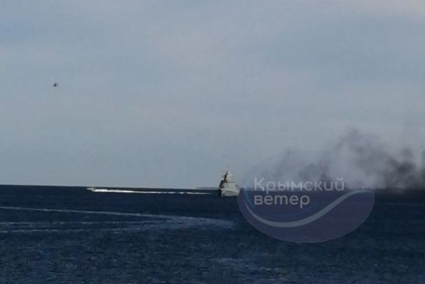 У Севастополі вибухнув російський корабель / © Telegram / Крымский ветер